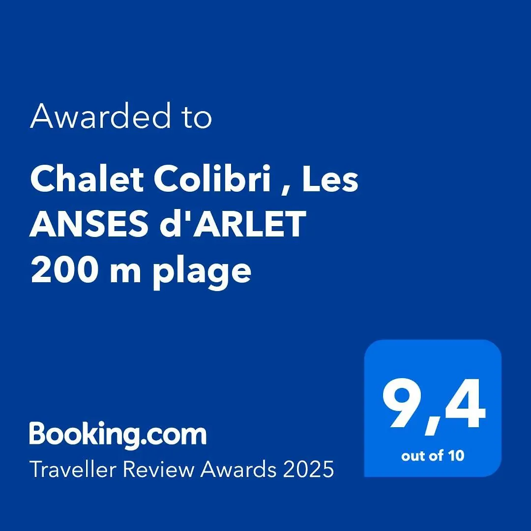 Appartement Chalet Colibri , Les Anses D'Arlet 200 M Plage Martinique